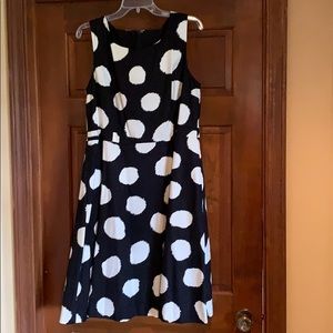 Polka dot flared skirt dress